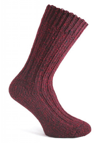 Donegal Socks dark red nep -326-